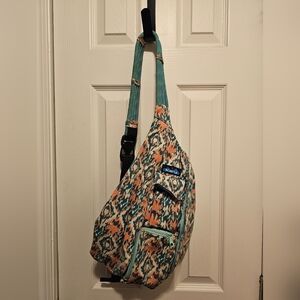 KAVU Mini Rope Bag Cotton Crossbody Sling Bag Beach Paint